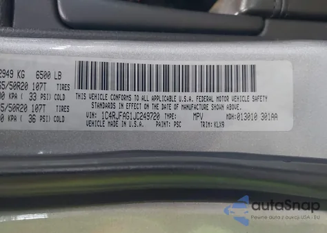 2018 Jeep Grand Cherokee Altitude 4X4 z USA, uszkodzony, nr VIN 1C4RJFAG1JC249720